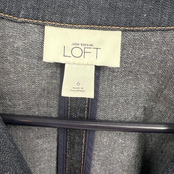 Loft Blue Jean Jacket Size 6 - Picture 2 of 10